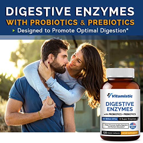 Vitamistic Digestive Enzymes Plus Probiotics & Prebiotics, 40 Billion