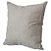 Jepeak Burlap Linen Throw Pillow Cover Cushion Case, Farmhouse Modern Decorative Solid Square Thickened Pillow Case for Sofa Couch (24 x 24 inches, Beige+Khaki Threads)