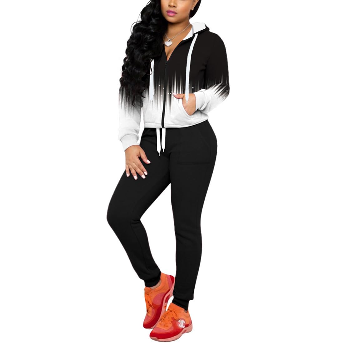 Nimsruc Two Piece Outfits For Women Jogging Suits