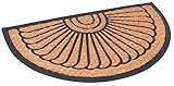 BirdRock Home 18 x 30 Half Round Natural Coir and Rubber Doormat - Natural Fibers - Outdoor Doormat - Keeps Your Floors Clean - Decorative Design - Non Brush Coir