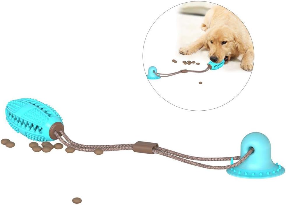 Interactive Pet Chew Ball Toy with Suction Cup Durable Dog Molar Stick