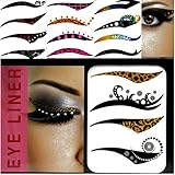 Doubtless Bay 10 Sets Hot Selling Non-toxic Eyeliner Tattoo Sticker Sexy Temporary Makeup Eye Shadow Stickers(Sent at Random)