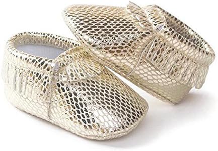 Newborn Infants Baby Moccasins PU Leather Fringes Shoes Soft Soled Crib Shoes 0-3 months