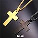 U7 Big Cross Pendant for Men Women 18K Gold Plated Cross Chain Matthew 6:9 Lords Prayer Necklace