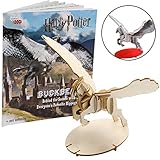 Harry Potter Buckbeak Book and 3D Wood Model Figure Kit - Build, Paint and Collect Your Own Wooden Model - Great for Kids and Adults, 8+ - 5