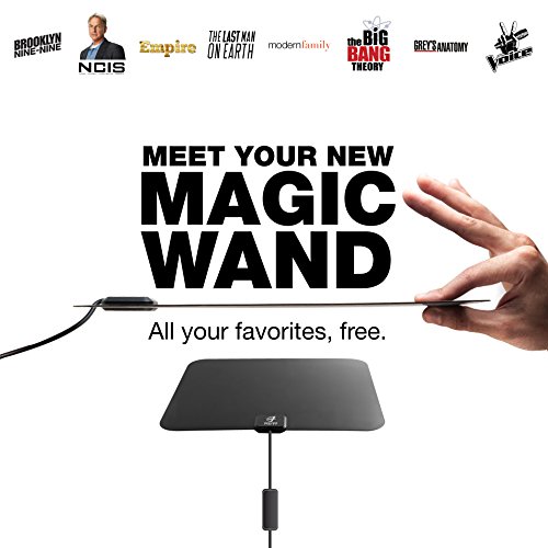 HDTV-Antenna-by-WatchFree-HDTV-Amplified-High-Definition-TV-Antenna-50-Mile-Range-w-In-Line-Signal-Amplifier-for-Best-Reception-11ft-Coax-Cable-Wall-Mountable-w-Included-Optional-Table-Stand