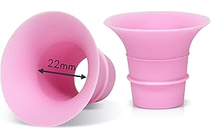Yeabetter 22mm Flange Insert Compatible with Elvie Stride, S18 S21 S23, Medela, for Spectra S1 S2, TSRETE, Momcozy S9 Pro S10 S12 Pro Wearable Pumps, Reduce 24mm Breast Pump Flanges Down to 22 mm, 2PC