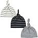 Newborn Boy Nursery Beanie Hospital Hat Cotton Adjustable Knot Cap (Striped Color)