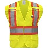 Ironwear 1287 Class 2 Flame-Retardant Breakaway Safety Vest w/ 6 Pockets