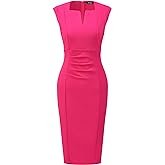 Allegra K Women's Sheath Dress Pencil Work Sleeveless Professional Office Dresses