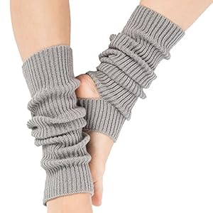 Casue Beenwarmers voor dames, meisjes, beenwarmers, yoga-beenwarmers, met hielgat, beenwarmers, gebreid, gehaakt, lange…
