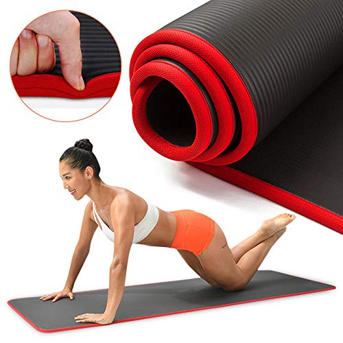 Kertz-NBR-Non-Slip-12MM-Yoga-Mat-Exercise-Floor-Workouts-Fitness-Pilates-with-Carry-Bag-183-X-61-CM