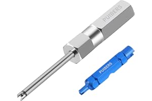 PUIBERS Tire Valve Stem Removal Tool Kit 2PCS,Car and Bike Valves Core Stem Puller Repair Kit,Presta Valve Core and Stainless