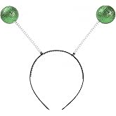 Soochat Alien Headband Bee Antenna Headband Ladybug Antenna Headbands for Halloween Cosplay Costume Party Accessories (Green)