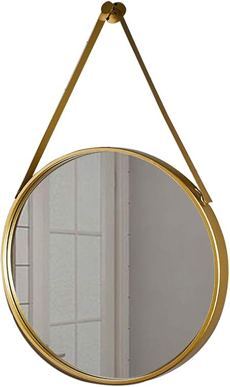 Nordic Round Bathroom Mirror With Wrought Iron Frame Wall Mounted Makeup Mirror Hanging Decorative Vanity Mirror For Bedroom Living Room Toilet Amazon Co Uk Kitchen Home