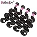 Bestsojoy Peruvian Body Wave 4 Bundles 10A Peruvian Virgin Hair Body Wave 100% Unprocessed Human Hair Weave Bundles Natural Black Color (20 22 24 26)