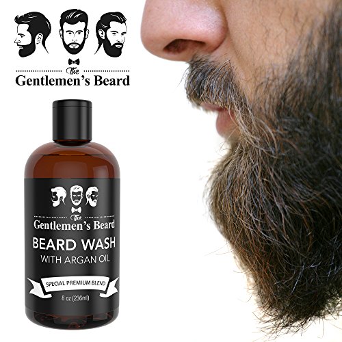 Beard Wash Shampoo with Argan Oil Aids Growth and Volume Beard
