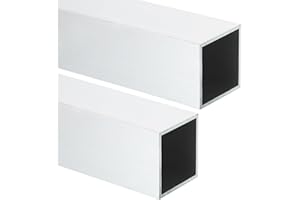 MECCANIXITY Aluminum Square Tubing,1.97"x1.97"x14" Long 0.08" Wall Thick 6063 Aluminum Square Tube Seamless Structural Metal Profile Hardware for Construction DIY Home Decor Furniture 2pcs