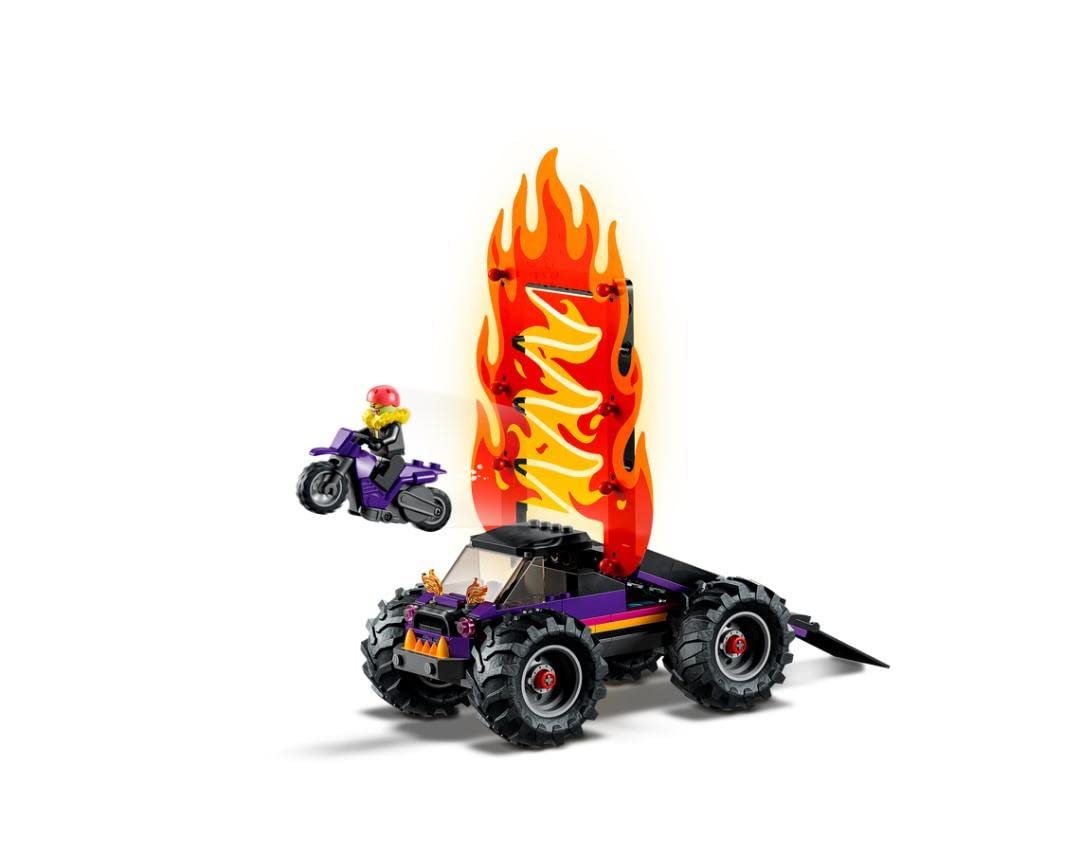 LEGO 60339 City Stuntz Stuntshow-Doppellooping Set, inkl. Rampe, Monstertruck, 2X Motorrad und 7 Minifiguren, Spielzeug für Kinder ab 7 Jahre 4