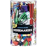 Amscan Big Party Pack Assorted Noisemakers (60 Piece), One Size, Multicolor