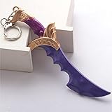 Generic Dota 2 Keychain Lothar's Edg Purple Alloy 12cm Knife Model Keychain
