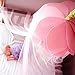 Canopy For Girls Bed Tent | Fairy Princess Pink Flower Mosquito Net | Indoor Outdoor Reading Nook Children Play House | Cute Bedroom Accessory Hanging Over Headboard Decor | Kids Twin or Baby Crib