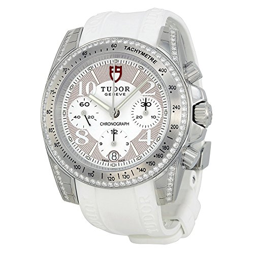 Tudor Chronograph Dial Diamond White Rubber Ladies Watch 20310-WBASWRS