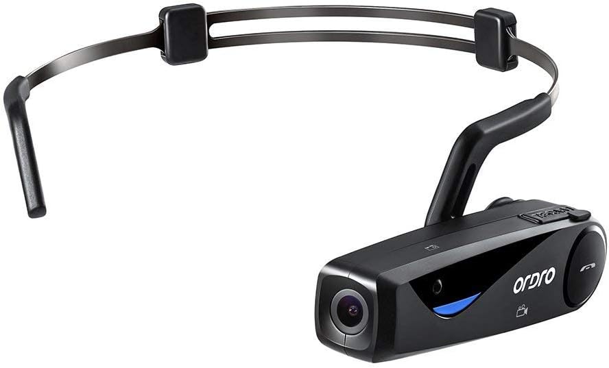 ORDRO Camcorder, EP5 Head Action Sports Camera FHD 1080P Video Camera with Wi-Fi and Bluetooth 4.0 Earphone Functions Digital Video Recorder