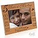 KATE POSH - 5 Years of Marriage Photo Frame - Happy 5th Anniversary Wood - Engraved Natural Solid Wood Picture Frame (4x6-Horizontal)