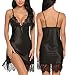 ADOME Women Lingerie Satin Nightgown Lace Chemise Spaghetti Strap Sleepwear