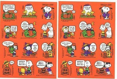 Peanuts Snoopy & Peanuts Gang Hallmark Halloween Stickers - 2 Sheets