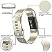 Maledan Bands Replacement Compatible with Fitbit Charge 2, Champagne Silver Gold Small