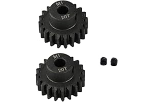 ADORLY 2Pcs Hardened Steel 20T Motor Pinion Gear for Traxxas 1/5 X-Maxx XMAXX 6S 8S 1/6 XRT 1/10 EREVO 2.0 Maxx Upgrade Parts
