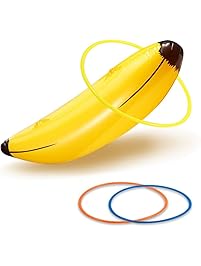 DELONIX Bachelorette Party Games, Bridal Shower Inflatable Banana Ring Toss Game