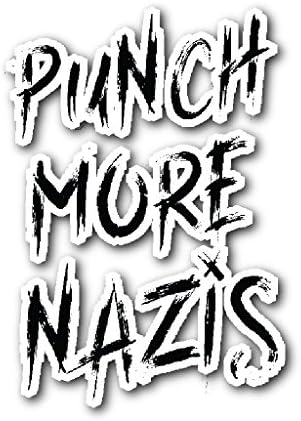 Punch More Nazis Anti Nazi Sticker Antifa Action