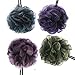 VAMIX Mesh Pouf Bath Sponge Loofahs – Large Mesh Exfoliating Shower Ball Shower Sponge Pack of 4 (75g/pcs)