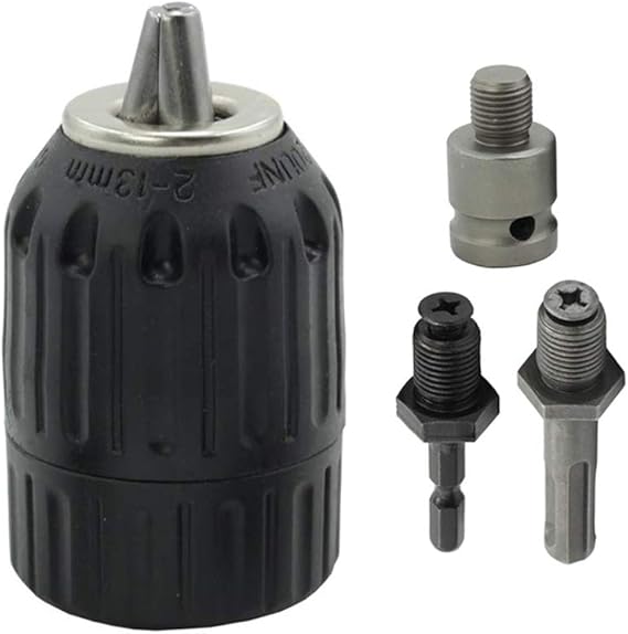 213mm Keyless Drill Chuck Converter 1/2" 20UNF Thread Quick Change