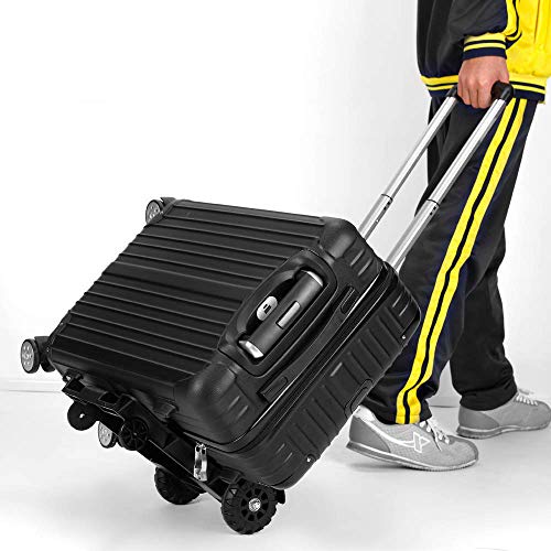 image for Hand Truck, Sanoto Folding Aluminum Hand Cart Moving Dolly with 4 Whee