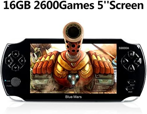 Handheld Game Console, 16GB5 Screen 2600 Classic Games, Portable Video Game Console，Support /GBA / GBC / NES / BIN / SMC, The best birthday gift and holiday gift for kids– Black