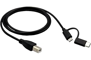 to Printer OTG Cable USB & Type C to USB-B Electronic Piano Microphone Connection Cord Adapter Line USB Cable