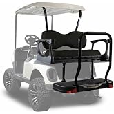 MADJAX Genesis 300 Aluminum Rear Seat Kit for EZGO RXV 2008-Up Models | Made for EZGO RXV Golf Cart Models 2008-Up, with quick mount accessory rail system
