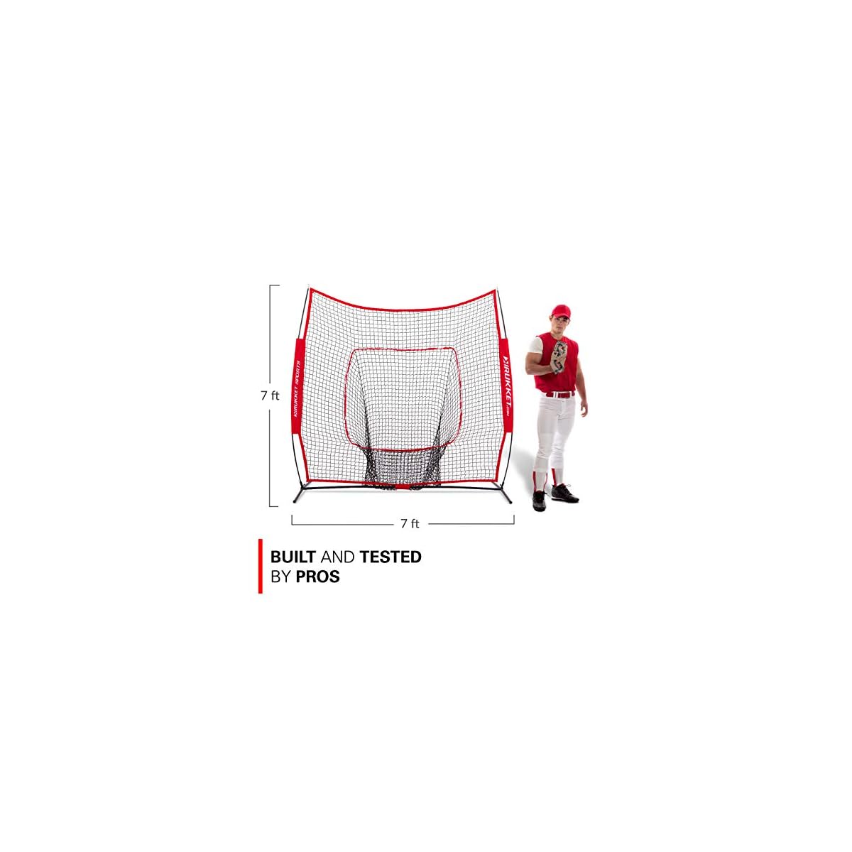 Rukket 7x7 Baseball & Softball Net, Practice Hitting, Pitching, Batting