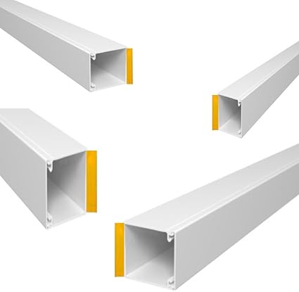 2 Mt Canalina Per Cavi Elettrica 12x12 Mm In Plastica Passacavi Legno Noce Coprifili A Parete Con Copertura - Foto 10