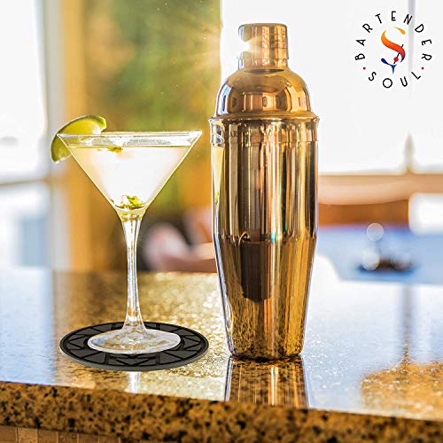Professionelles Cocktail-Shaker-Set - 750 ml - 0,8 mm - Mit Doppel-Jigger-Messbecher, vielseitiger Silikonuntersetzer… – Bild 7