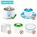 Beacon Pet 4-Pack Replacement Fountain Filters for Cats, Dogs, Multiple Pets: Ion Exchange Resin & Activated Carbon, Dual-Action, Easy to Install