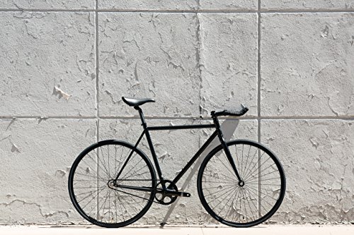 State Bicycle 6.0 Fixed Gear/Single Speed Bike Bullhorn, Matte Black, 55cm/Medium - Thumbnail 6