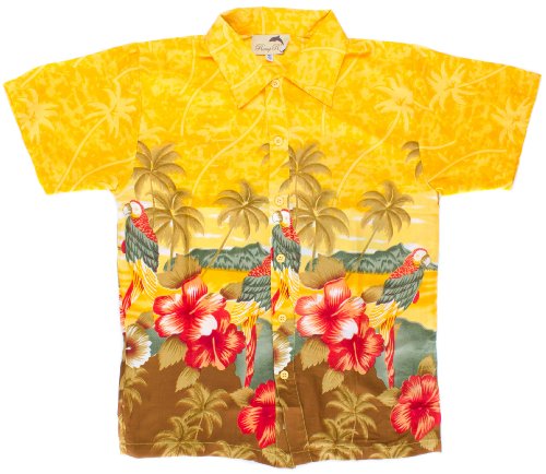 Ragstock Men's Island Print Hawaiian Aloha Shirt