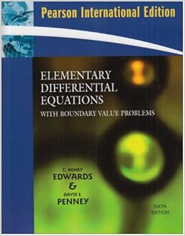 Elementary Differential Equations with Boundary Value Problems