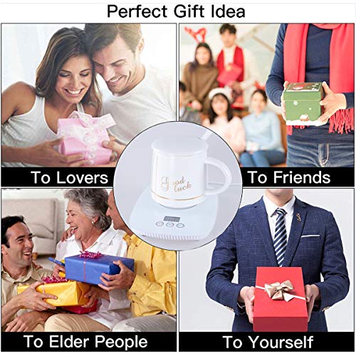 Guodun Armor Mug Warmer Office Home Use Electric Coffee Cup Warmer Plate for Tea Cocoa Milk 3 Temperature 131℉/149℉/167℉ Best Gift Beverage Warmer Auto Shut Off