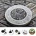 Solar Ground Lights, 8 LED Disk Lights Solar Powered, Outdoor In-Ground Lights, IP65 Waterproof for Landscape, Walkway, Lawn, Steps Decks, Pathway, Yard Driveway, Stairs, Warm White Lights(8 Pack)